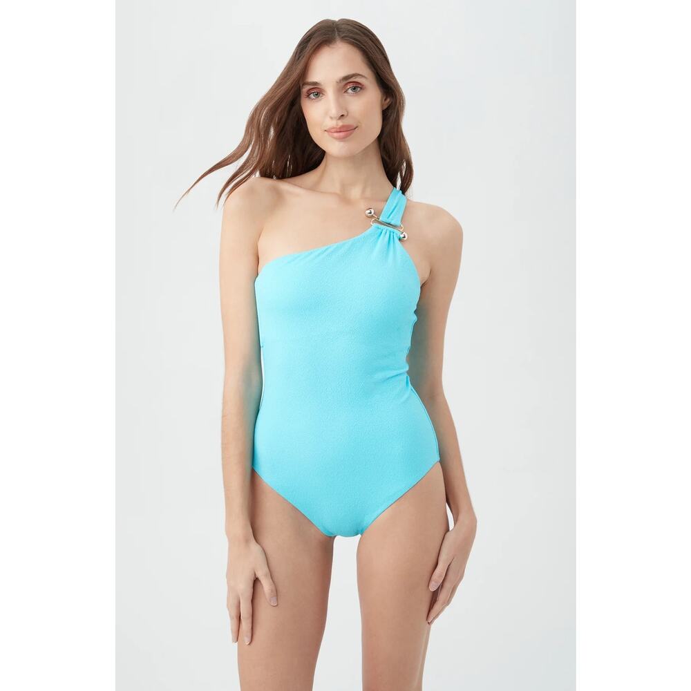 NWT! Trina Turk Coco S-Wire One Shoulder One Piece Swimsuit - Size 6